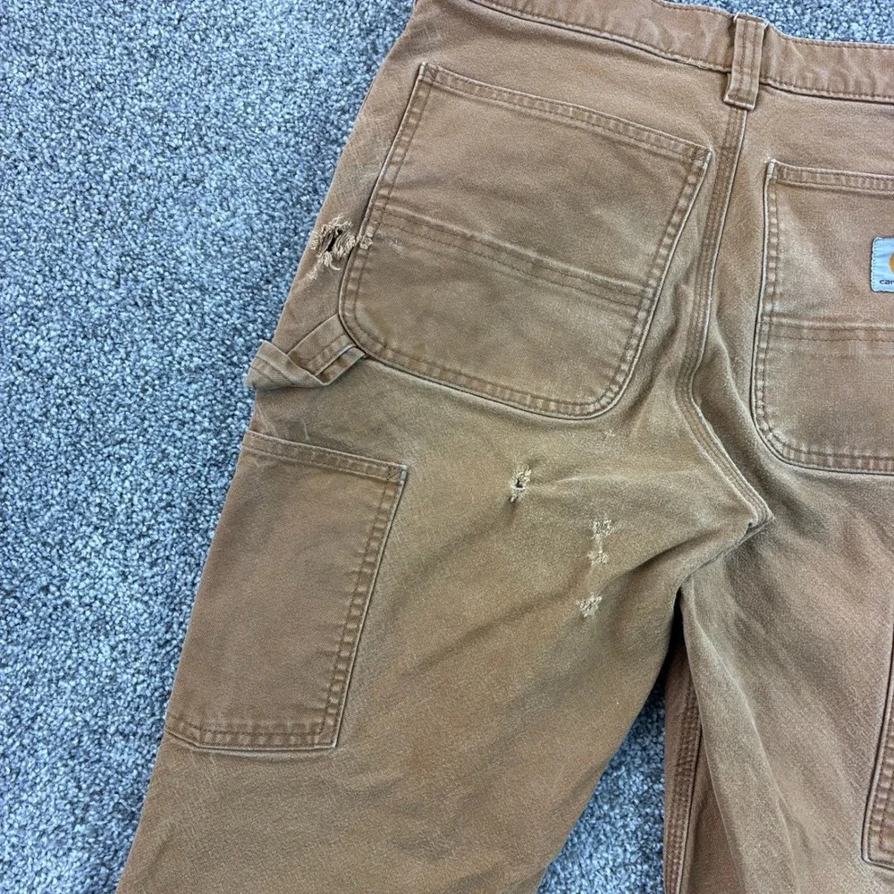Carhartt Rugged Flex Double Front Pants Mens 30x30 Brown Duck Canvas BN3334-M